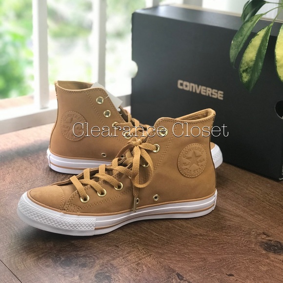 NWT Converse Ctas HI Wheat 🌾 Suede WMNS AUTHENTIC - Picture 3 of 7